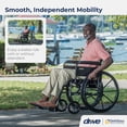 thumbnail image 2 of Silla de ruedas ligera Drive Medical Cruiser III con brazos abatibles extraíbles, brazos completos, reposapiés abatibles y asiento de 18 pulgadas, 2 of 5