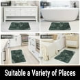 thumbnail image 5 of Alfombrilla de baño con hojas de palma, parte trasera de TPR antideslizante, secado rápido, franela suave y cómoda para baño, espuma viscoelástica superabsorbente con superficie de pelusa que no se, 5 of 5