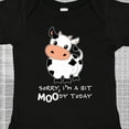 thumbnail image 4 of Inktastic Sorry, I'm a Bit MOOdy Today Cute Cow Pun Boys or Girls Baby Bodysuit, 4 of 5