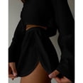 thumbnail image 3 of Women's Pajamas Set Spring Long Sleeve Tops With Shorts Sleepwear 2 Piece Set Loose Round Neck Home Wear Loungewear Pyjama Femme, 3 of 4