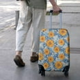 thumbnail image 3 of Blue Orange Sunflower Leaf Pattern Luggage Cover Fashion Suitcase Cover Baggage Covers Fit 25-28 Inch Luggage (Go Travel), 3 of 5
