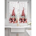 thumbnail image 2 of Valentines Day Gnomes Bathroom Window Curtain, Red Love Heart Eucalyptus Leaves Light Filtering Coffee Kitchen Curtains, Bedroom Living Room Curtains 2 Panel 84"x63", 2 of 6