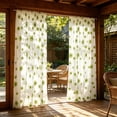 thumbnail image 3 of Floral Print Outdoor Sheer Curtain 39.37x78.74 Inch Rod Pocket Light Filtering Patio Privacy Curtain Panel For Backyard Garden Gazebo, 3 of 6