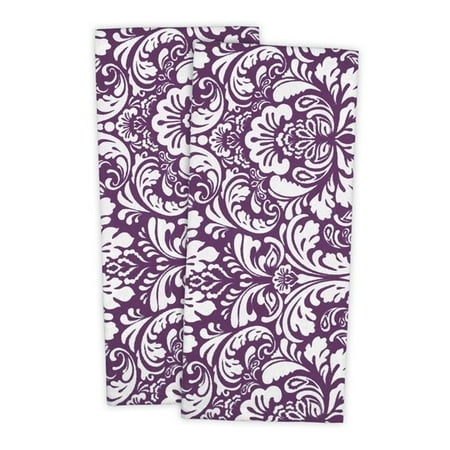 

Eggplant Damask Dishtowel Set - Set of 2