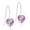 Light Amethyst, variant on Blomdahl | Nickel Free | Medical Plastic Heart Crystal Pendant Earrings | Best Choice For Sensitive Ears