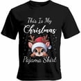 thumbnail image 1 of Camisetas gráficas informales de manga corta con copos de nieve y alce navideño para hombre, 1 of 8