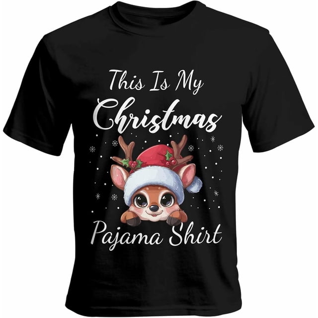 Camisetas gráficas informales de manga corta con copos de nieve y alce navideño para hombre