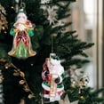 thumbnail image 5 of CJC Christmas Tree Ornaments Holiday Keepsake Gift Glass Christmas Decorations Xmas Gifts Pendant (Santa Claus 2 Pcs), 5 of 8
