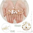 thumbnail image 3 of Peineta para el pelo de boda para novia, accesorios para el cabello de perlas, tocado de novia de flores para mujeres y niñas, 3 of 5