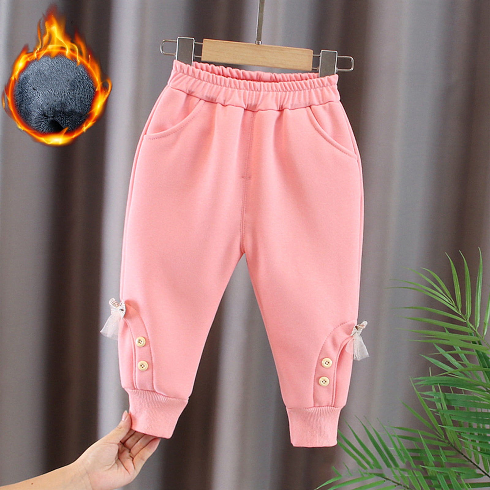 Baby girl fleece pants discount