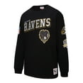 thumbnail image 4 of Men's Mitchell & Ness  Black Baltimore Ravens Training Camp Vintage Logos Long Sleeve T-Shirt, 4 of 5