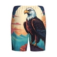 thumbnail image 7 of Daiia Cartoon Iceberg Bald Eagle Mens Woven Stretch Pajama Short,Short Pajama Pants-Small, 7 of 7