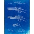 thumbnail image 2 of Borders, Cole 15x18 Black Ornate Wood Framed with Double Matting Museum Art Print Titled - PP1135-Faded Blueprint Winchester Model 1890 Gun Patent, 2 of 4