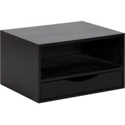 Modern Floating Shelf and Side Table; . x x ; Natural Wood; Modern Minimalist Floating End Table for Storage and Display
