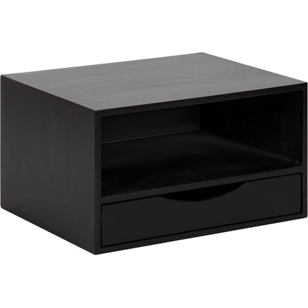 Modern Floating Shelf and Side Table; . x x ; Natural Wood; Modern Minimalist Floating End Table for Storage and Display