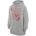 thumbnail image 2 of Women's G-III 4Her by Carl Banks  Heather Gray Atlanta Hawks Basketball Love Fleece Pullover Hoodie, 2 of 3