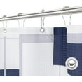 thumbnail image 4 of Blue Shower Curtain Shower Curtain Set for Bathroom Geometric Small Shower Curtain with Heavy Duty Water Repellent White Bathroom Curtain for Hotels Bathtubs, 36x72 inch, 4 of 6