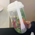 thumbnail image 1 of 4 Vasos para Ensalada con Tapas y Tenedor, Recipiente Agitador para Ensalada para Almuerzo, Vasos para Ensalada de Frutas y Verduras con Tapas y Tenedor, 1 of 10