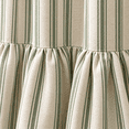 thumbnail image 3 of Green Striped Farmhouse Shower Curtain with Ruffle Hem, 72 x 72 Inch Linen Textured Rustic Shower Curtain for Bathroom, Vintage Country Cottage Style, Green and Cream, 3 of 9
