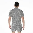 thumbnail image 2 of Monochrome Zentangle Pattern Short Sleeve Men'S Rompers Casual Summer Jumpsuits Outfit, 2 of 4