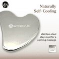 thumbnail image 4 of Natnique Stainless Steel Gua Sha Tool, Heart-Shaped Facial & Body Massage Tool for Face, Neck & Jawline with Travel Pouch, 4 of 8