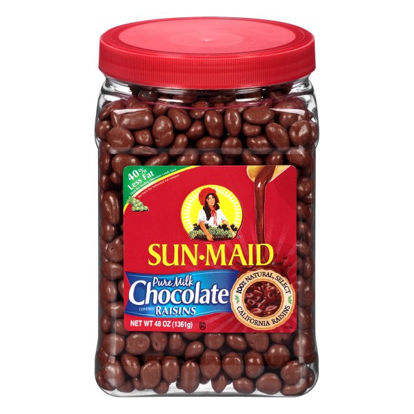SunMaid® Pure Milk Chocolate Covered Raisins 48 oz. Jar