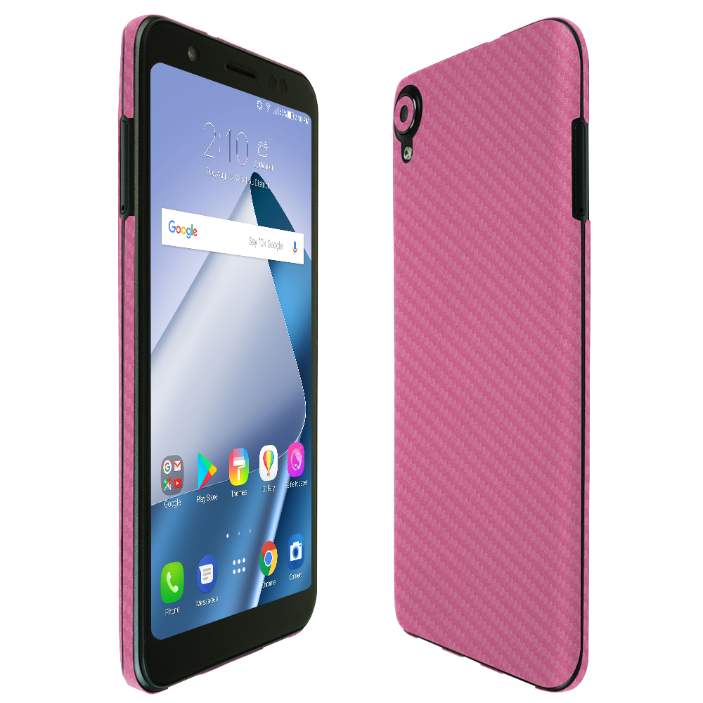 Skinomi TechSkin Pink Carbon Fiber & Screen Protector for Asus Zenfone Live (L1) Skinomi TechSkin Pink Carbon Fiber & Screen Protector for Asus Zenfone Live (L1)