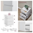 thumbnail image 6 of LEDREM LED Nightstand with 3 Drawers,Adjustable RGB Light Colors and Modes,Modern Bedside Table with Large Storage and Remote,Side Table,Cloud White, 6 of 6