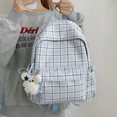 thumbnail image 6 of Plaid School Backpack, Spacious Backpack with Multi-pocket, Lightweight Breathable Bookbag for Middle School College, Black, 6 of 9