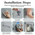 thumbnail image 4 of Clear Strong Adhesive Hooks With Thickened Design, No-Drill Installation For Bathroom, Kitchen And Wall Storage, Durable And Easy To Clean, 4 of 6