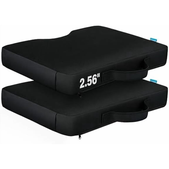 Stadium Seat Cushions for Bleacher, Portable Extra Thick Bleacher Cushion with Handle, Waterproof Stadium Seat Pads for Hard Chair for Baseball Football Outdoor Indoor Events, 2PCS