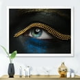thumbnail image 3 of Designart 'Woman Eyes With Black Skin With A Gold Chain' Modern Framed Art Print, 3 of 4
