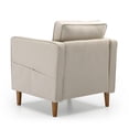 thumbnail image 5 of Mellow Hana Modern Fabric Armchair with Armrest Pockets, Sand Gray Beige, 5 of 10