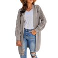 thumbnail image 2 of Cardigan Sweaters for Women Long Sleeve Open Front Loose Fit Knitted Sweater Jacket Coat Womens Cardigan Sweaters, 2 of 6