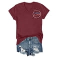 thumbnail image 4 of MEICHEN 250th Anniversary USA Shirt for Women 1776 Patriotic American Flag V Neck T Shirt July 4th Graphic Tee Features:, 4 of 8