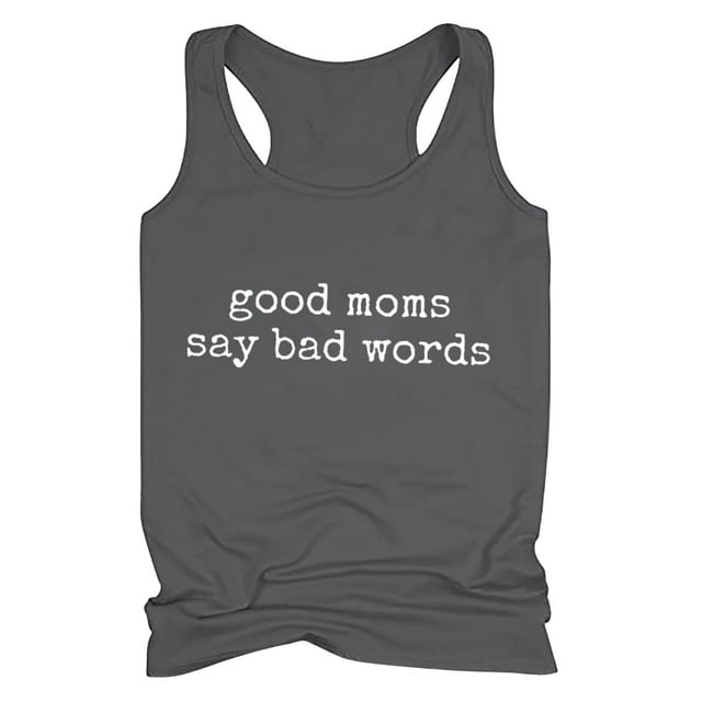 Honeeladyy - Camisetas sin mangas con espalda cruzada para mujer, camisetas vintage con estampado de letras, camisetas deportivas para yoga, camisetas relajadas para correr, hacer ejercicio y gimnasio