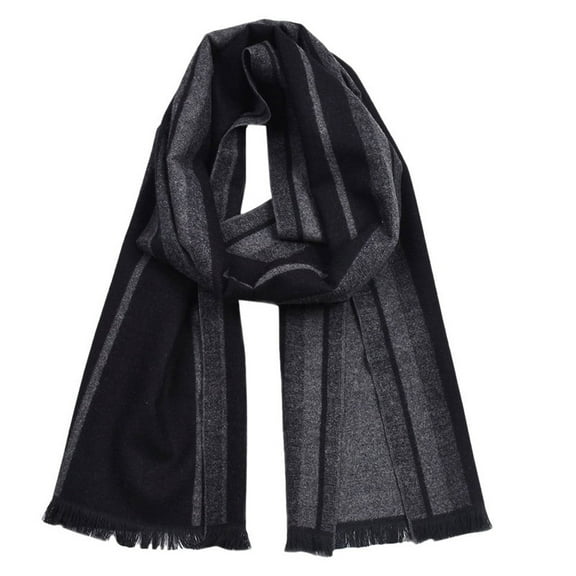 TELOLY Men Winter Warm Scarf Long Wrap Shawl Stripe Knit Scarf
