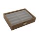 thumbnail image 5 of Caja organizadora de gafas de sol de madera, cajón expositor con 8 ranuras, utilidad fácil de almacenar, contenedor de almacenamiento de gafas estable, 5 of 9