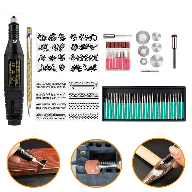 71 Pcs Electric Engraving Pen Set Set Engraving Tools Metal Engraving  Machine Kit