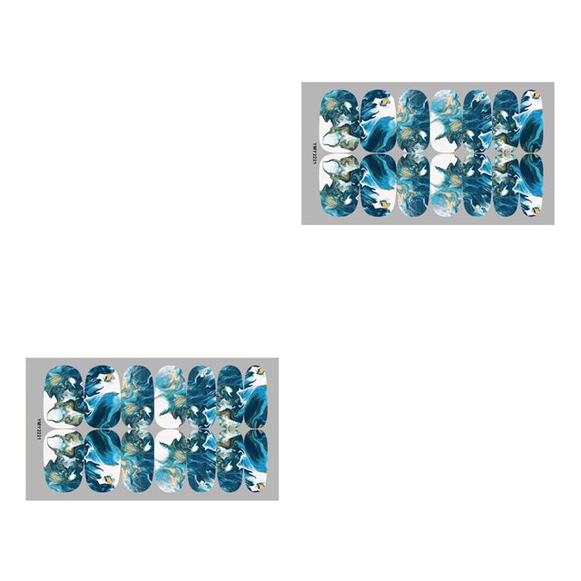 sweethay Calcomanía para manicura DIY, parche de cubierta completa de aceite de mármol, herramientas bonitas, envolturas, pegatinas para Type8 NO8