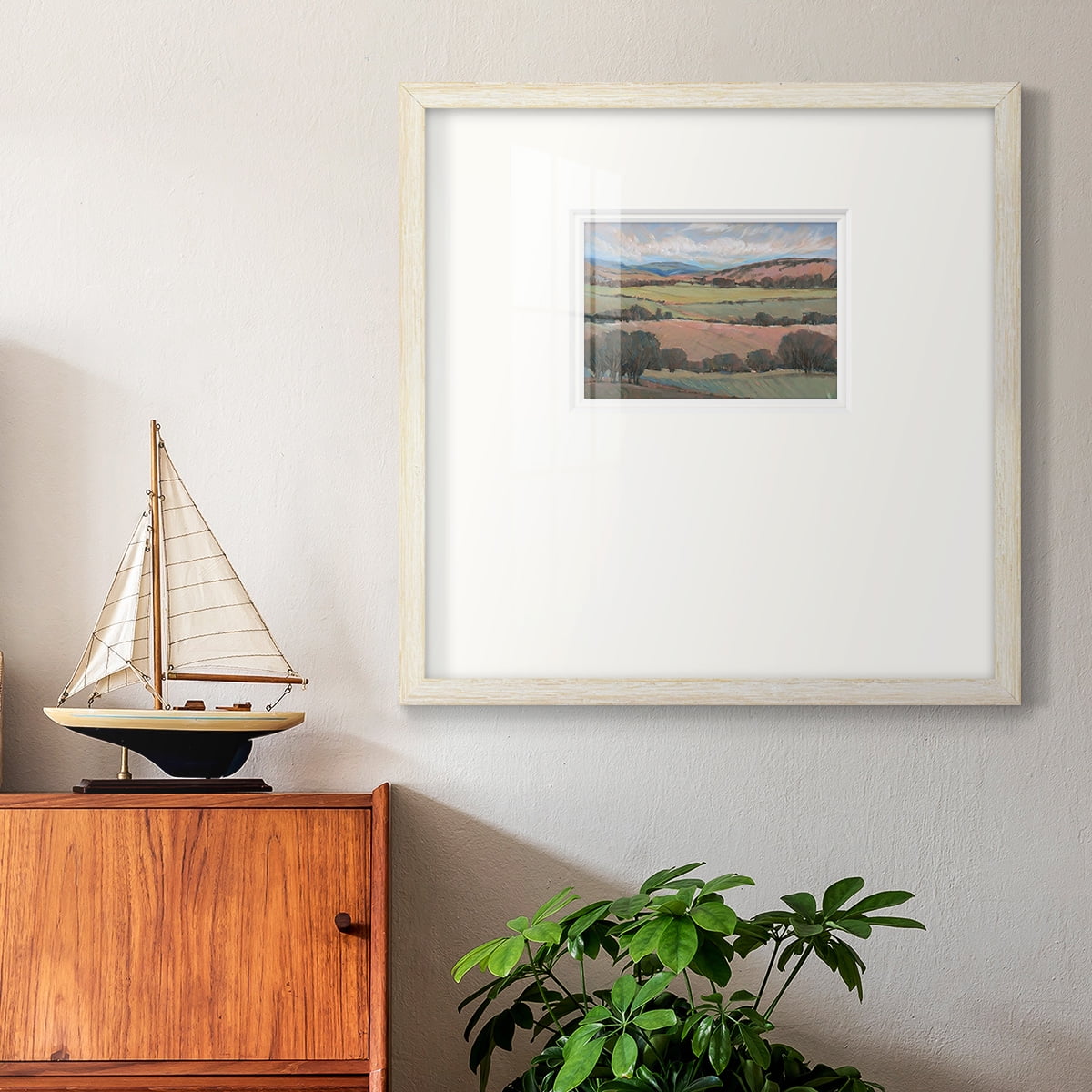 Hilly Countryside IPremium Framed Print