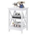thumbnail image 5 of 24" Chairside Solid Wood End Table Sofa Side Table Storage Shelf Espresso Finish, 5 of 12