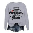 thumbnail image 3 of Women's Winter Fashion Sweatshirt Festive Christmas Print Round Neck Top, 3 of 3