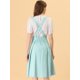 thumbnail image 4 of INSPIRE CHIC Vestido General De Cintura Elástica Con Tirantes Y Tirantes Para Mujer Verde claro XL, 4 of 5