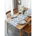 thumbnail image 4 of Burlap Table Runner 90 Inches Long, Watercolors Blue Sharks on Vintage Non-Slip Kitchen Table Runners for Dining Room Everyday Use Party Table Decorations Ocean Animal, 4 of 9
