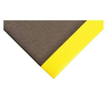 Notrax Antifatigue Mat,Black,YllwBrdr,2ft.x8ft. 415S0028BY