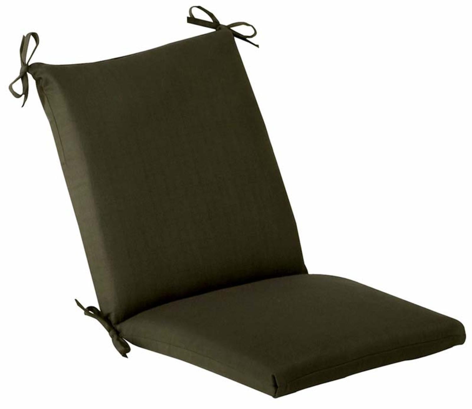 Outdoor Patio Furniture Mid Back Chair Cushion Dark Chocolate Brown