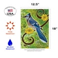 thumbnail image 2 of Toland Home Garden Blue Jay Birds Bird Flag Double Sided 12x18 Inch, 2 of 5