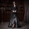 thumbnail image 3 of Witch Gothic Renaissance Dress for Women, Victorian Medieval Cosplay Costume, Vintage Halloween Dress for Cosplay Party, 3 of 6