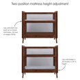 thumbnail image 4 of BreathableBaby 2-in-1 Breathable Mesh Mini Crib with Mattress, Walnut, Greenguard Gold Certified, 4 of 6